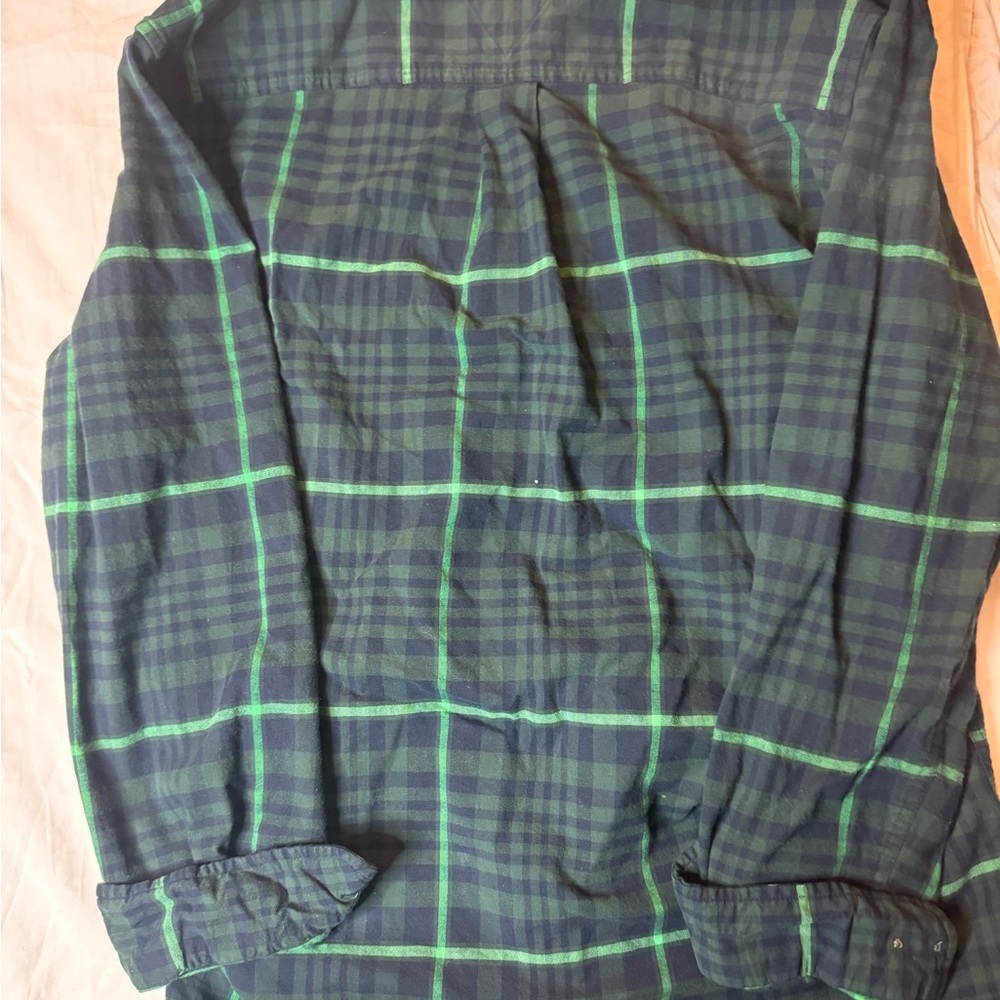 Tommy Hilfiger Men's Navy and Green Check Shirt size M classic casual stylish - Picture 11 of 11